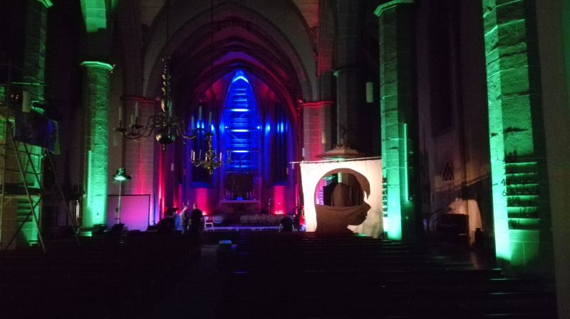 St. Sixti-Kirche, beleuchtet
